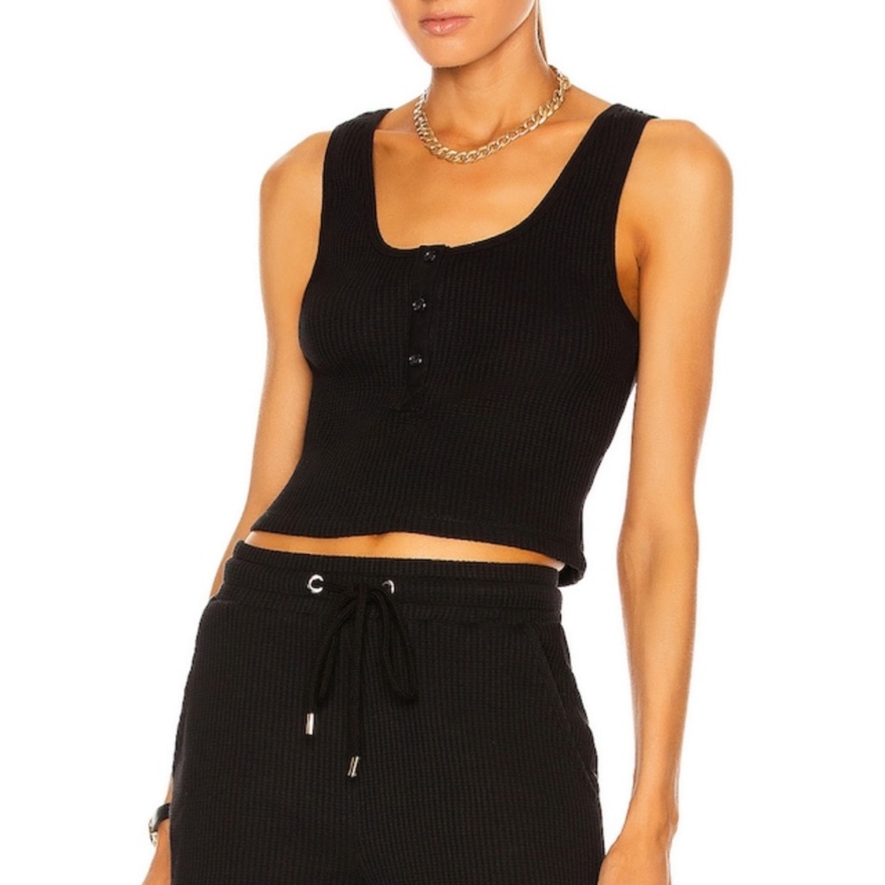 The Range Henley Cropped Tank